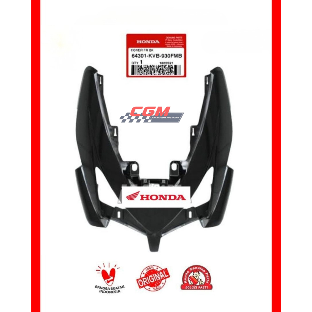 64301-KVB-930FMB Tameng lampu depan vario 110 cw old karbu warna hitam asli honda