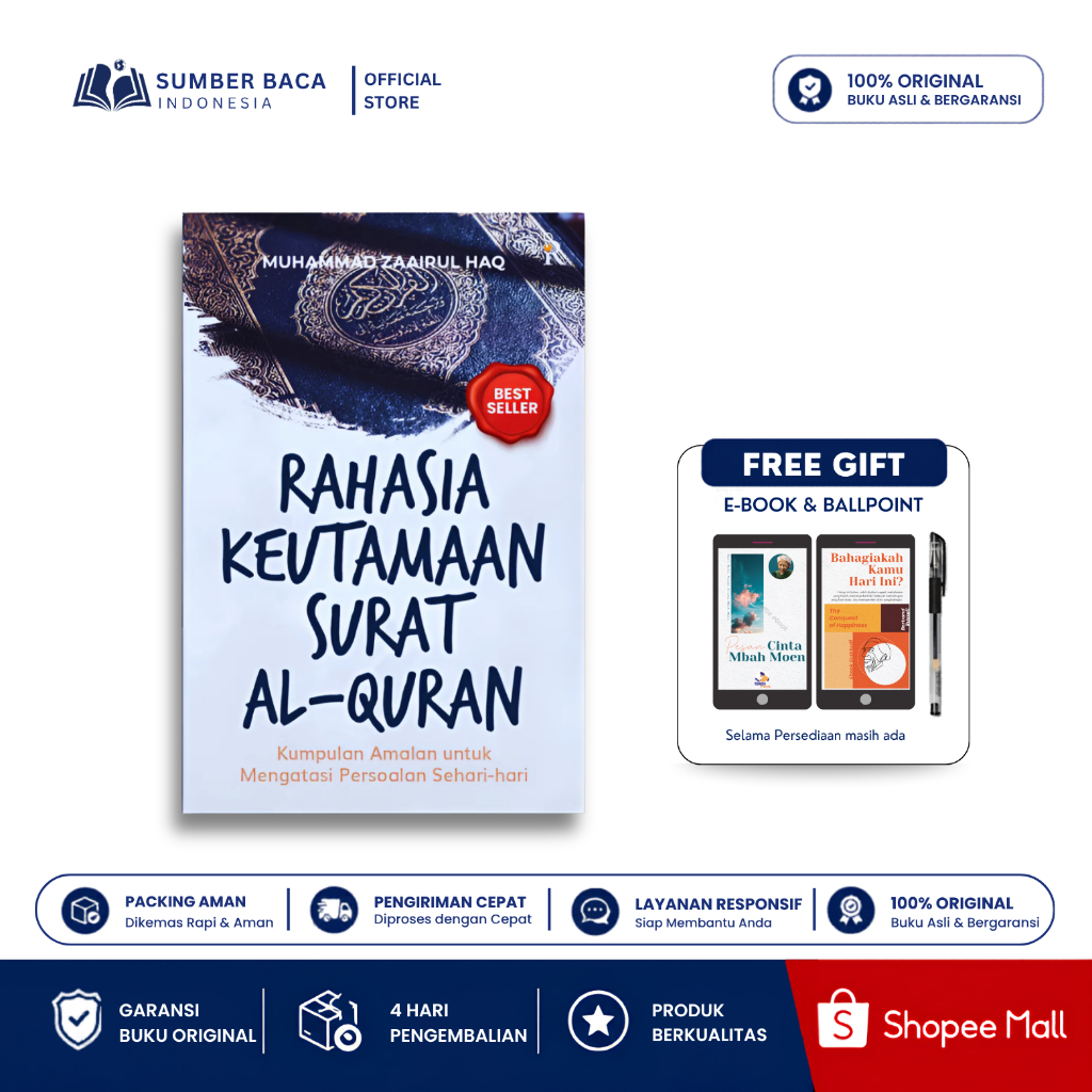 Buku Rahasia Keutamaan Surat Al-Qur’an (SC) | Buku Fadilah Surat Al-Qur’an | Sumber Baca indonesia