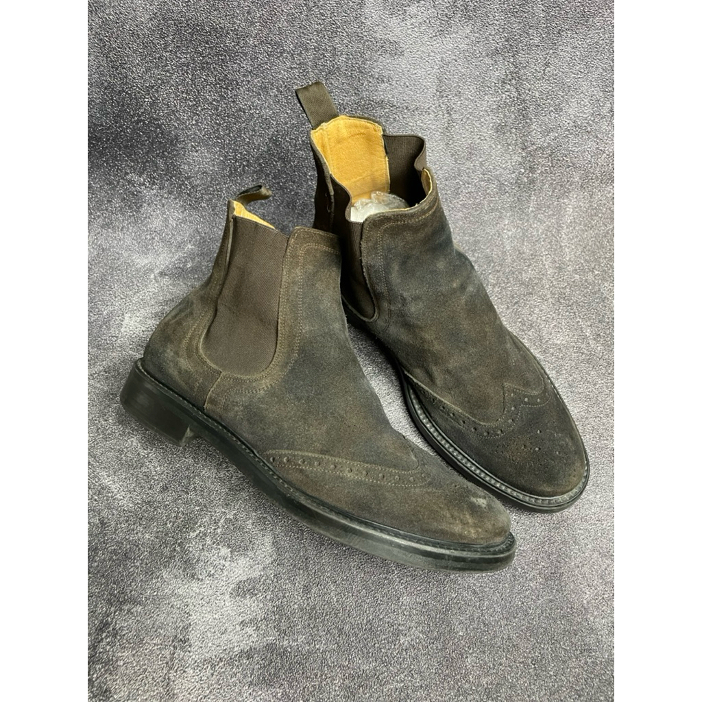 fratteli rossi shoes wingtip Chelsea boots suede