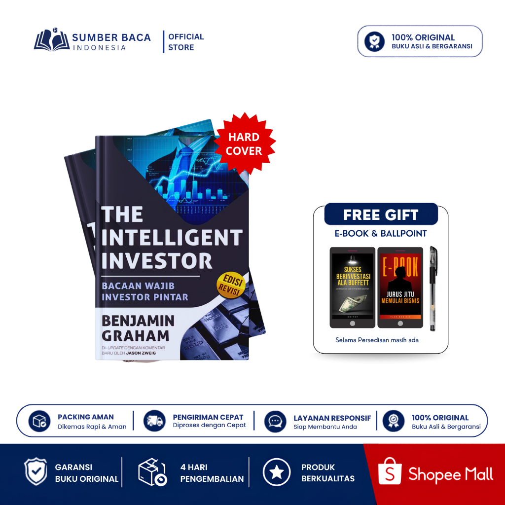 Buku The Intelligent Investor Bahasa Indonesia | Panduan Investor Pemula & Profesional | Sumber Baca