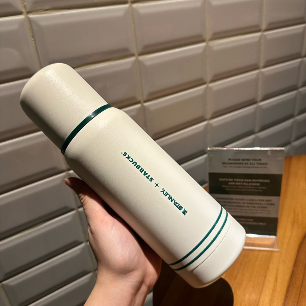 Preloved Tumbler Starbucks X STANLEY White green 2025 Edition Stainless Steel Original Starbucks