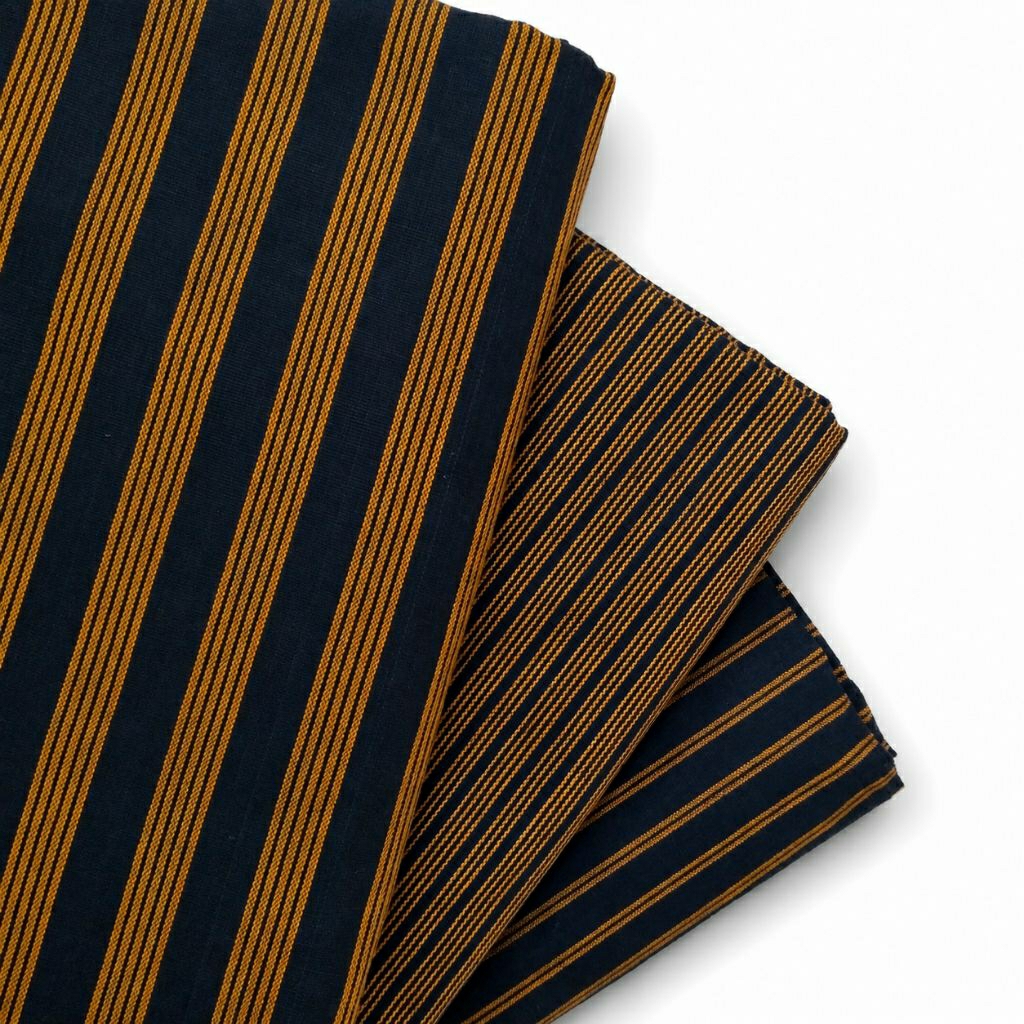 Kain Tenun Lurik Orange / Batik Lurik Hitam Gold Klasik Series