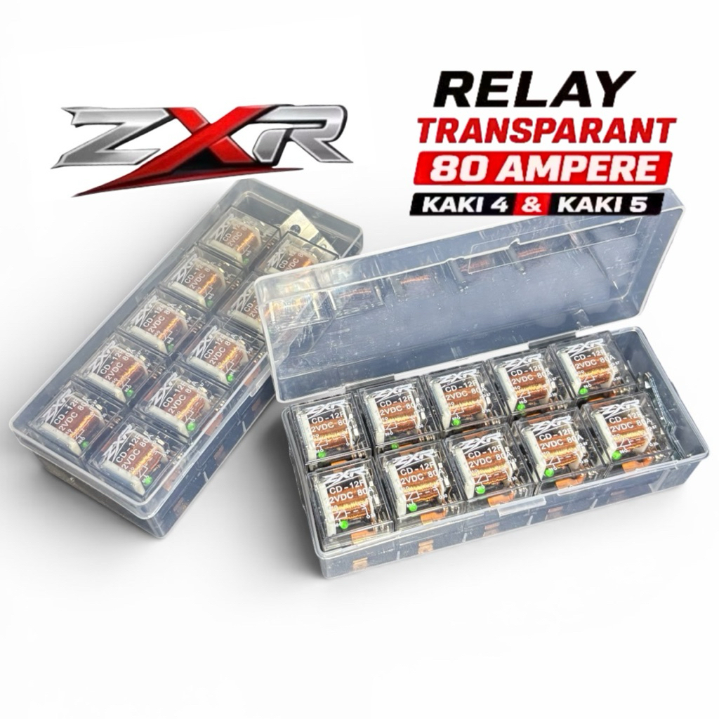 PAKET HEMAT 10 Pcs Relay Klakson 4 kaki 12v 80A / Relay lampu / relay lamputembak / relay biled / re