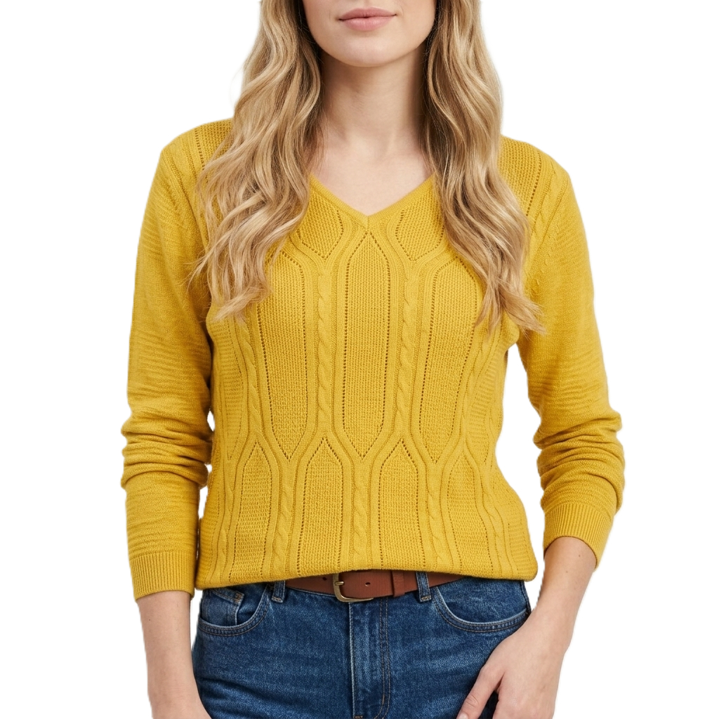 BEVERLY HILLS POLO CLUB SWEATER Women YELLOW BVL26224