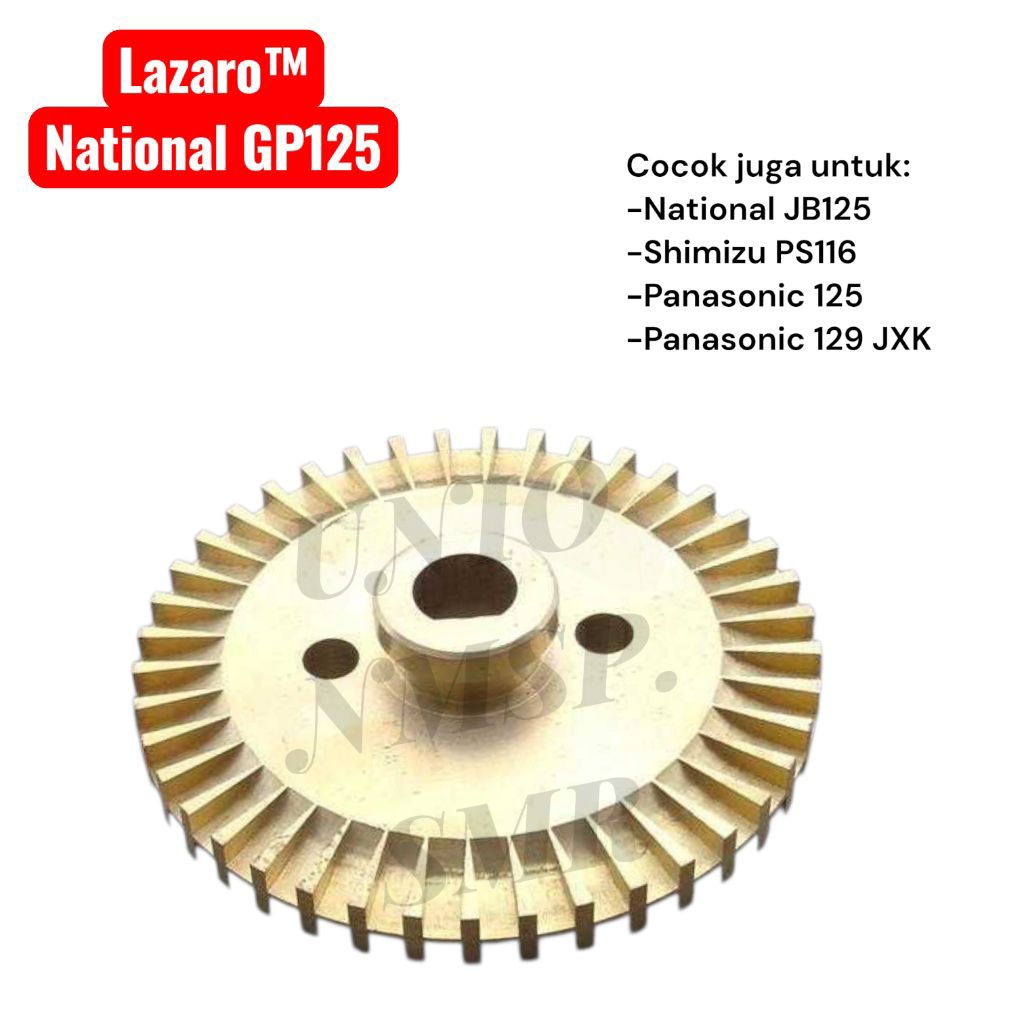 IMPELLER KUNINGAN POMPA AIR LAZARO SPARE PART JET PUMP cocok untuk National GP125 SHIMIZU PS116 PANA