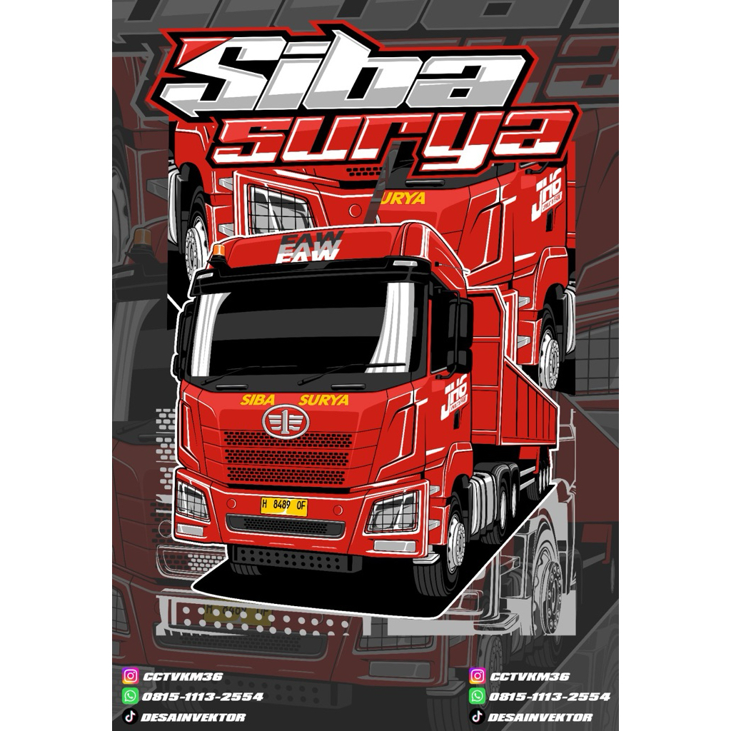 kaos truk Siba Surya Faw