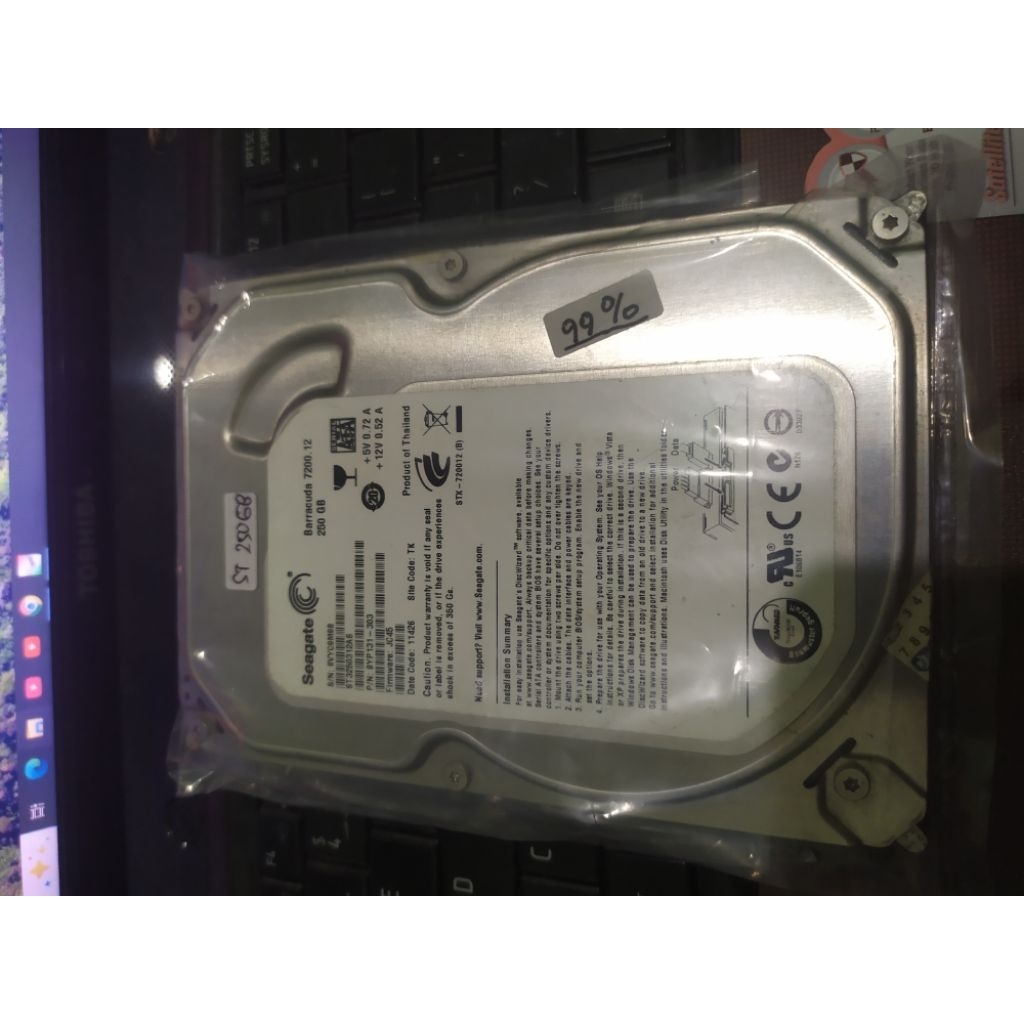 hardisk pc 250gb 99/100%