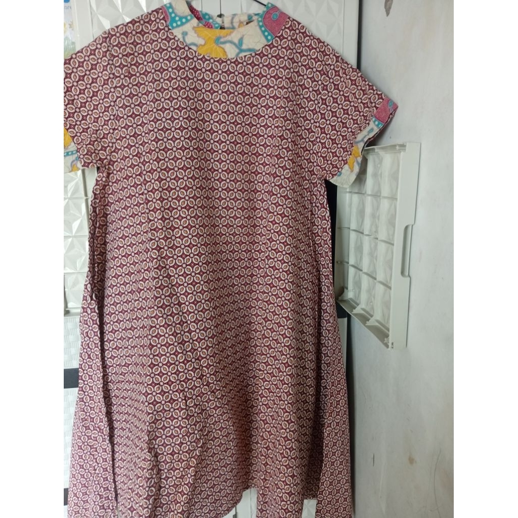 PRELOVED Blouse Tunik Midi Dress Batik