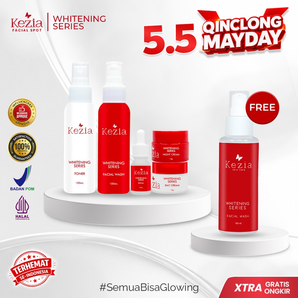 FREE KEZIA FACIALWASH - KEZIA PAKET WHITENING