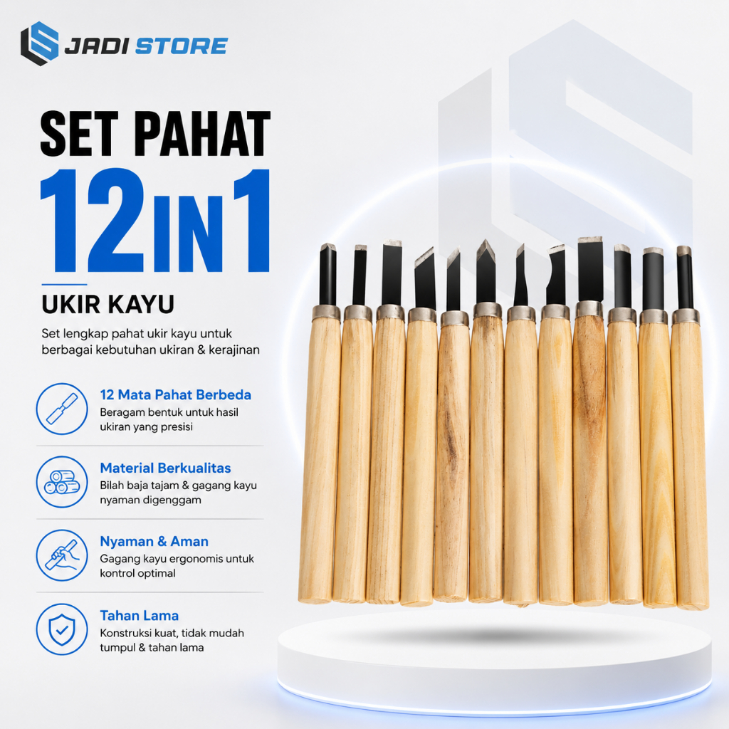 Set Pahat Kayu Set Pahat Ukir Bonsai Set Pahat Ukir 12 in 1 Pisau Ukir Kayu Pisau Ukir Set Pisau