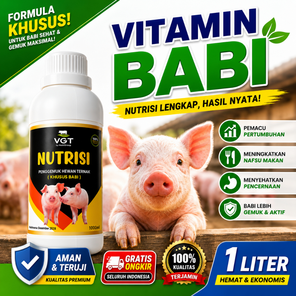 VGT Nutrisi 1000ml Sapi Kambing Kerbau Hamster Babi Kelincii Marmut Kuda Ikan Udang Lobster air tawa