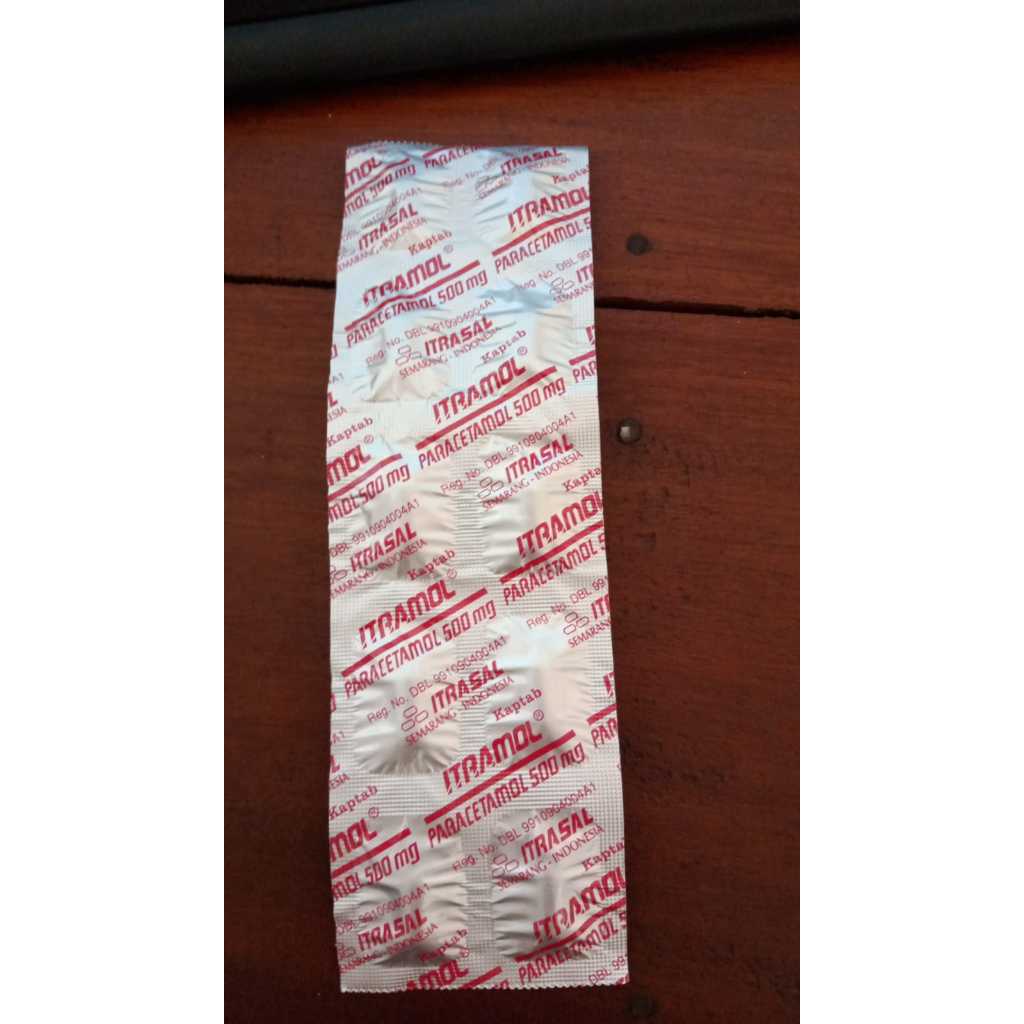 ITRAMOL PARACETAMOL TABLET 500MG 1 STRIP 10 TABLET