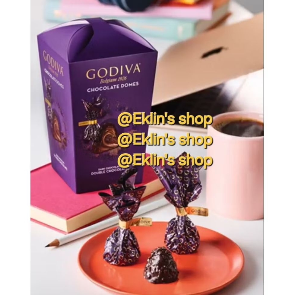Godiva Chocolate Domes Double Chocolate Isi 12 Pcs - Cokelat Susu dan Hazelnut dari Belgia