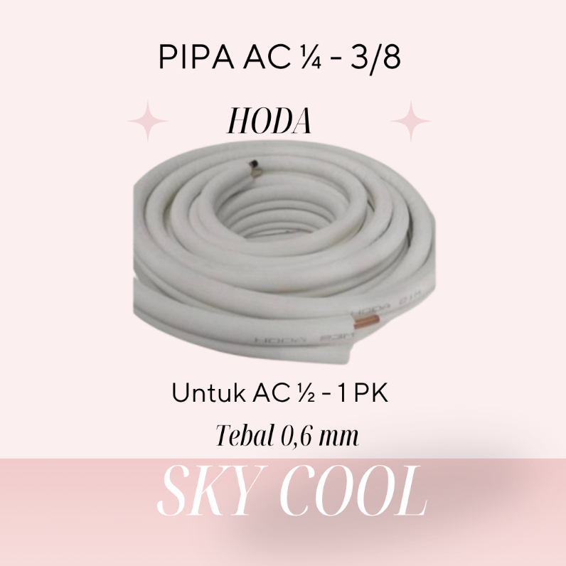PIPA AC HODA 1/2-1 PK PER METER UTUH TEBAL 0,6MM
