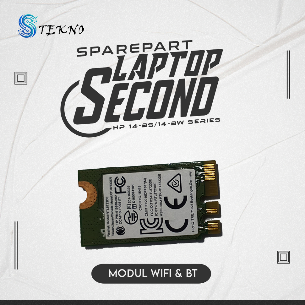 Modul WiFi Card Bluetooth Laptop HP 14-BS 14-BW 240 G6 Realtek RTL8723DE M.2 NGFF Original