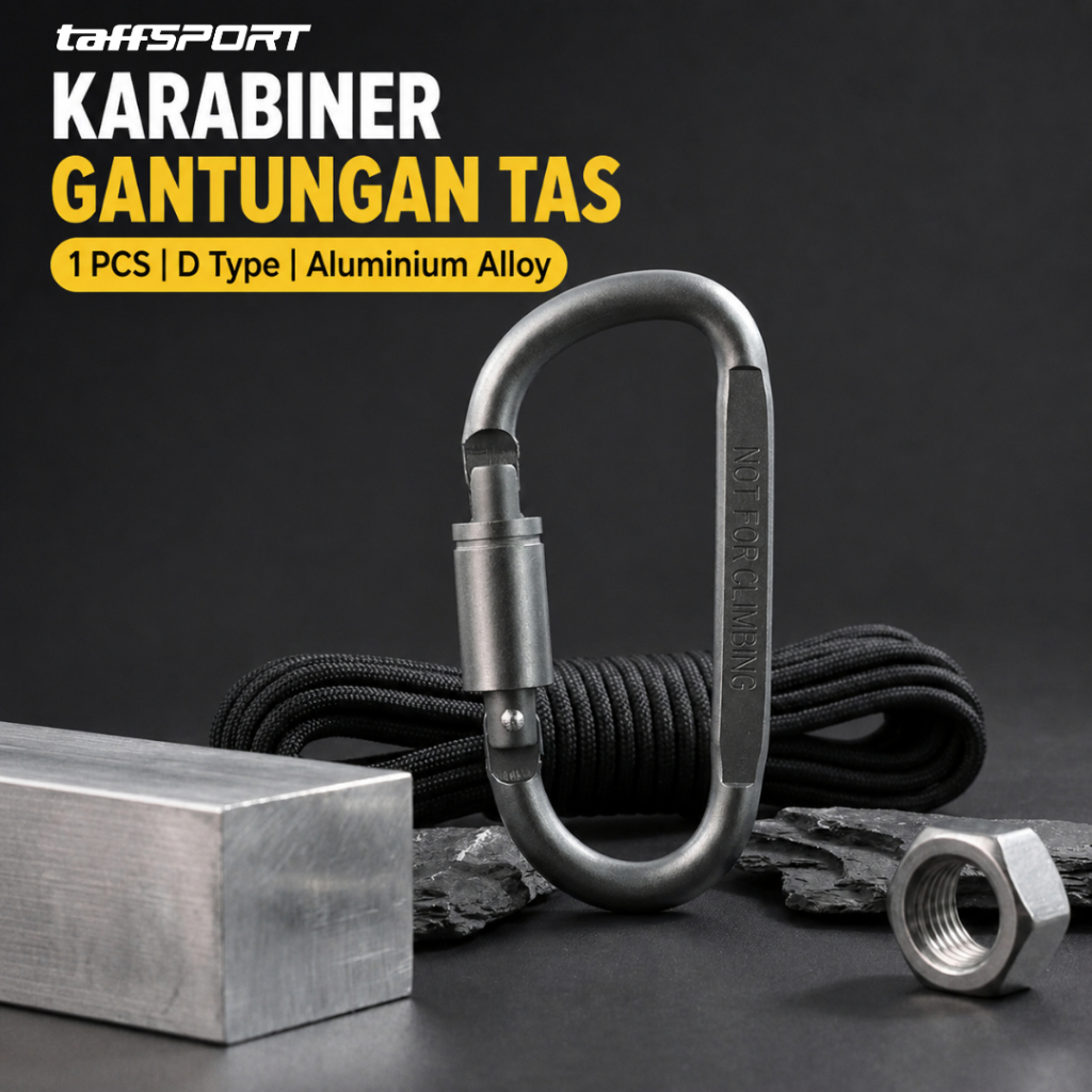Carabiner untuk peralatan Gantungan Tas model Aluminium