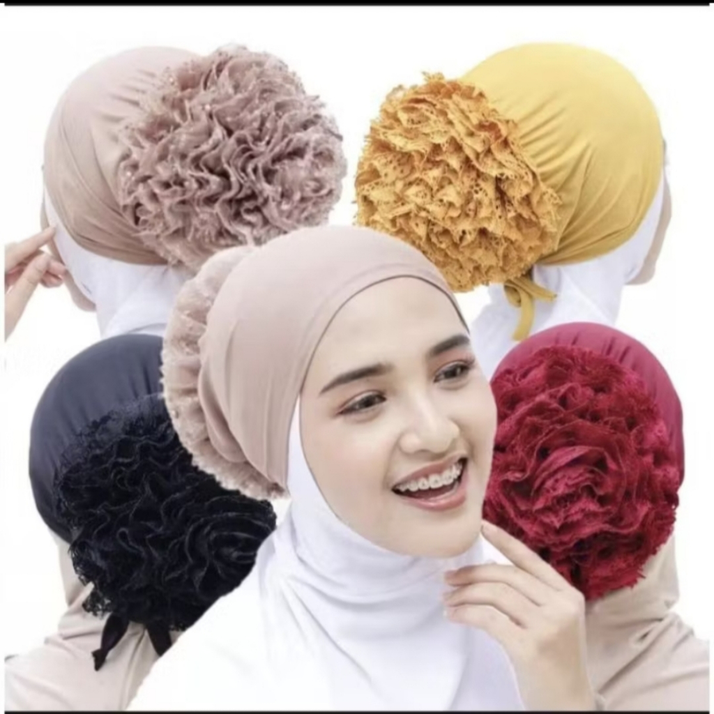 Ciput Turkey Cepol Brukat / Inner Turkey Sanggul / Ciput Hijab / Daleman Hijab