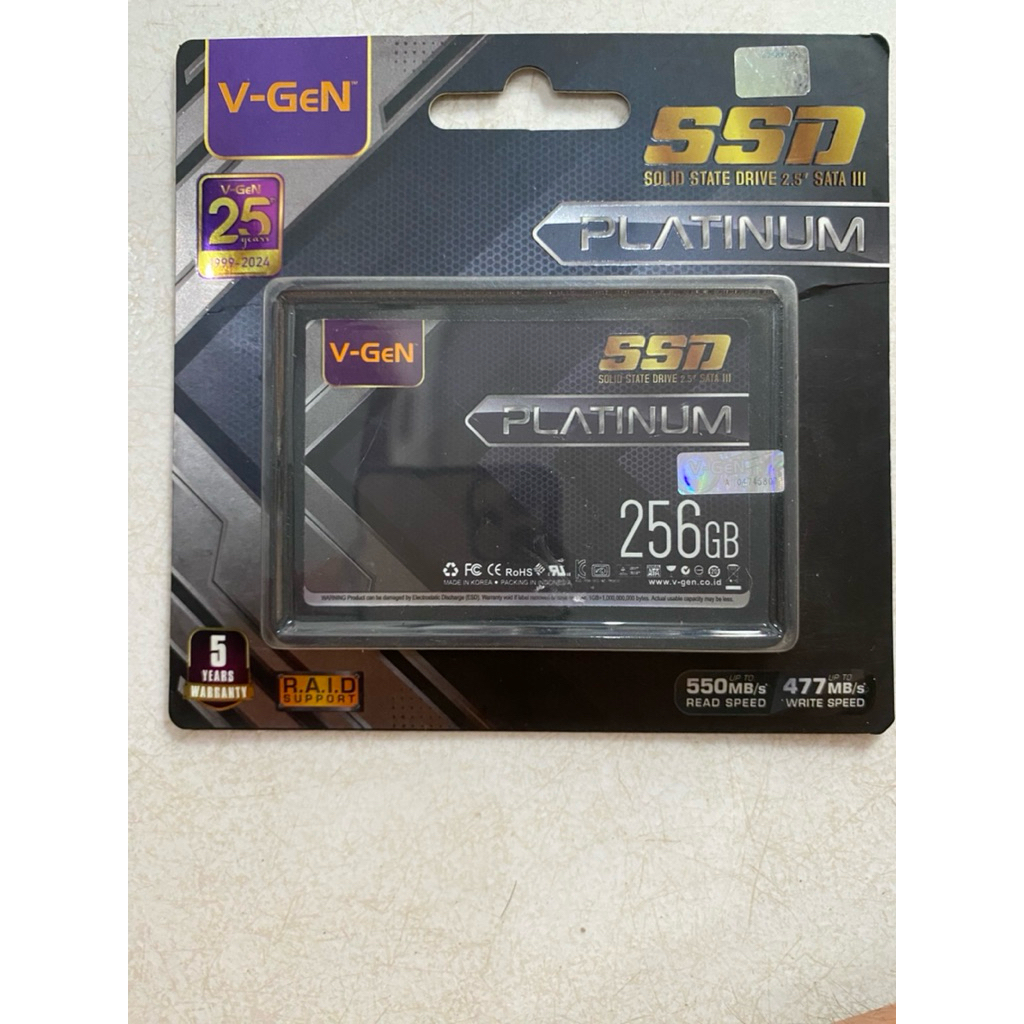 SSD SATA 256GB V-Gen PLATINUM BARU