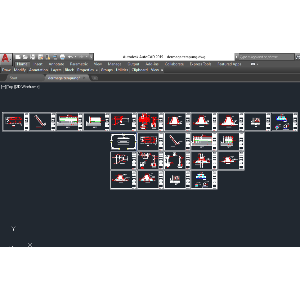 Gambar Dermaga Terapung format dwg