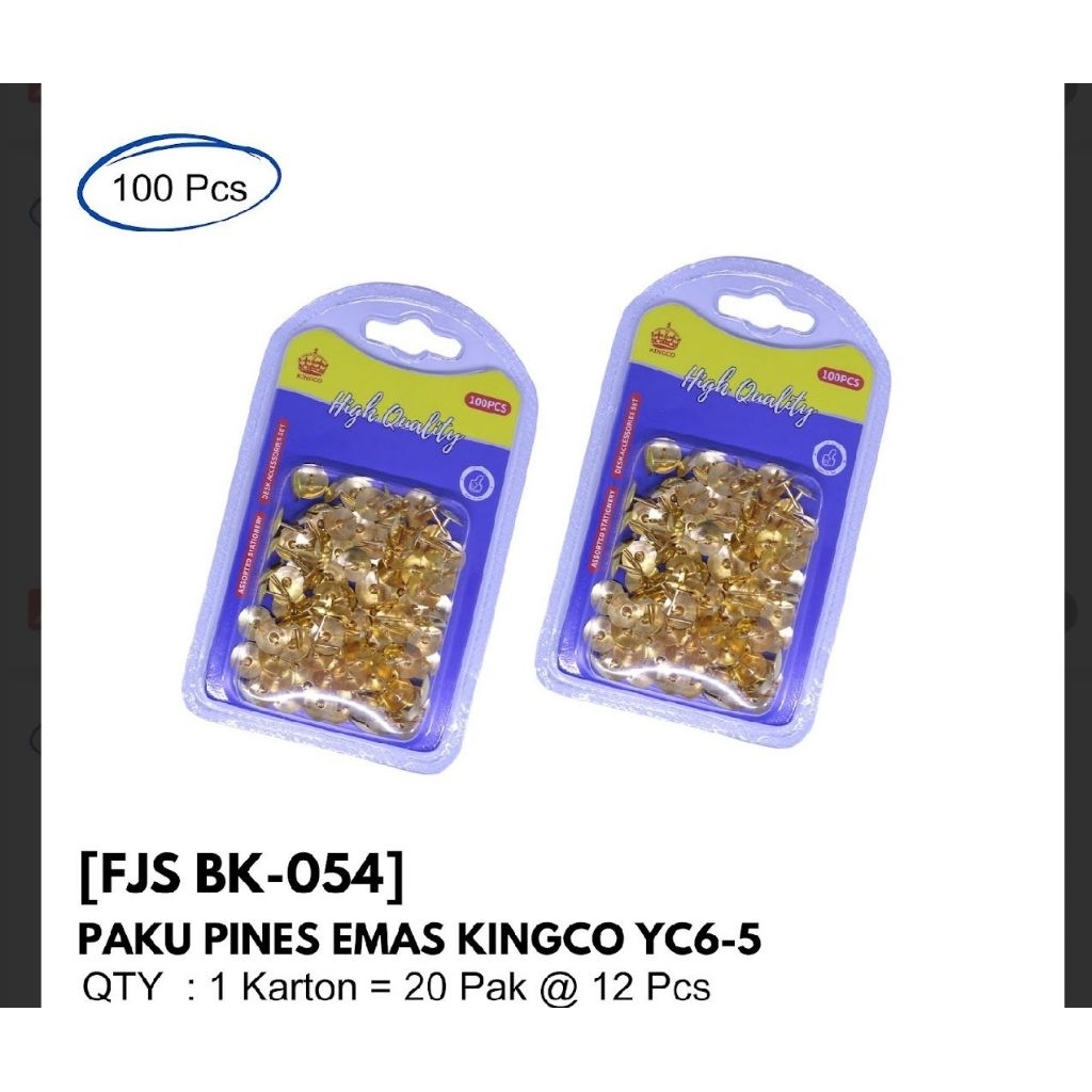 PUSH PIN TR YC4-5 FJS BK-052, PAKU PINES EMAS YC6-5 FJS BK-054, PAKU PINES SILVER YC5-5 FJS BK-053, 