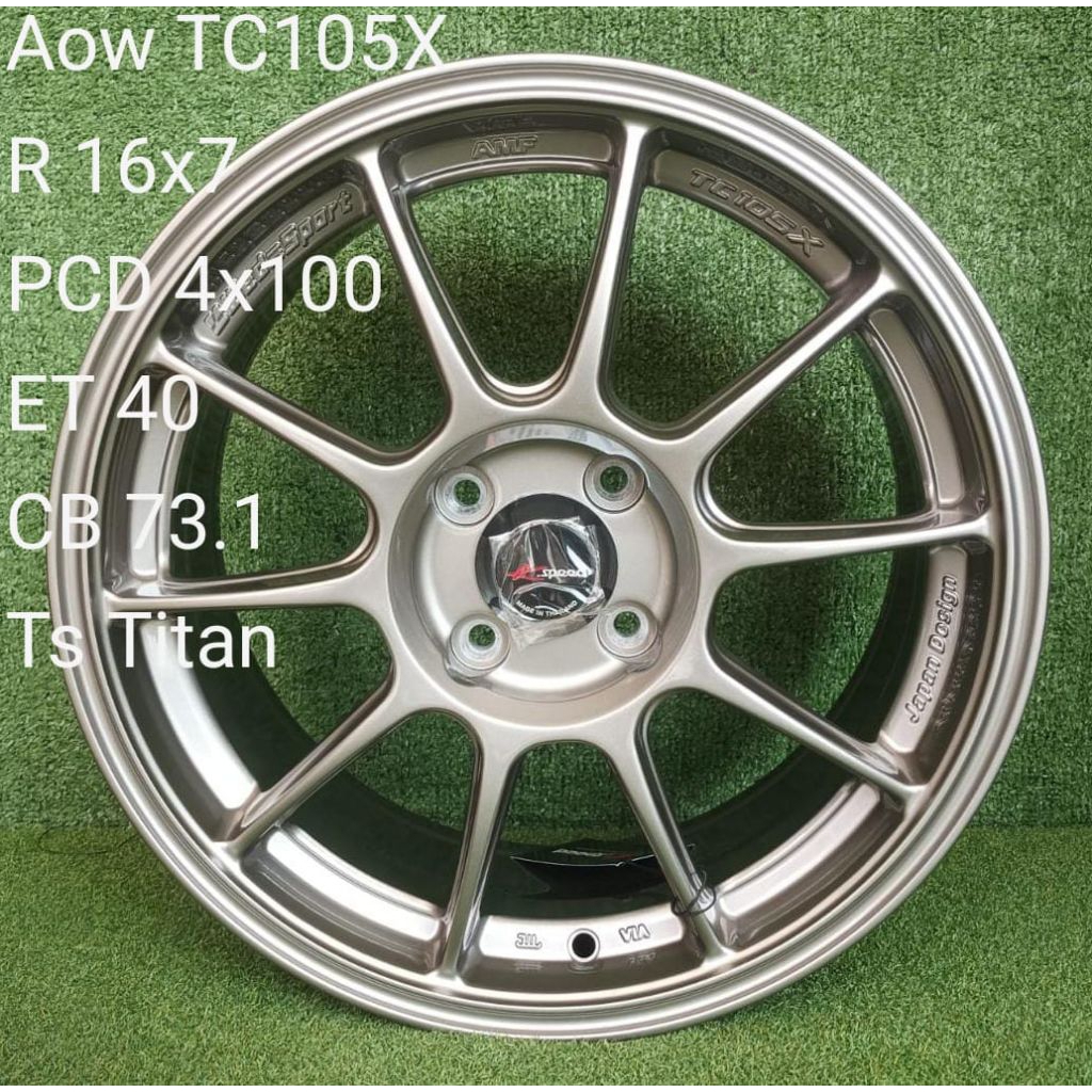 Velg Mobil TC005X Ring 16x7.0 PCD 4x100 ET 40 TS Titan