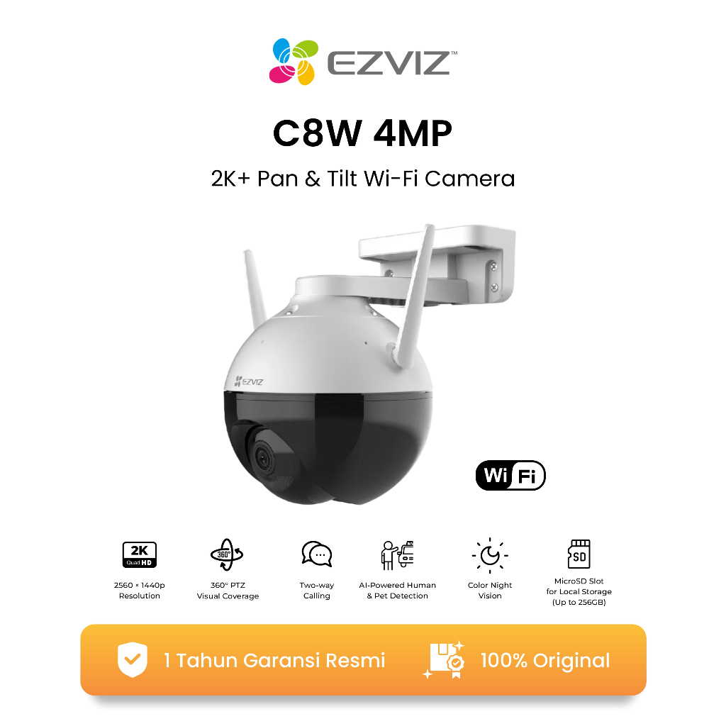 EZVIZ C8W 4MP SMART HOME OUTDOOR PTZ CAMERA