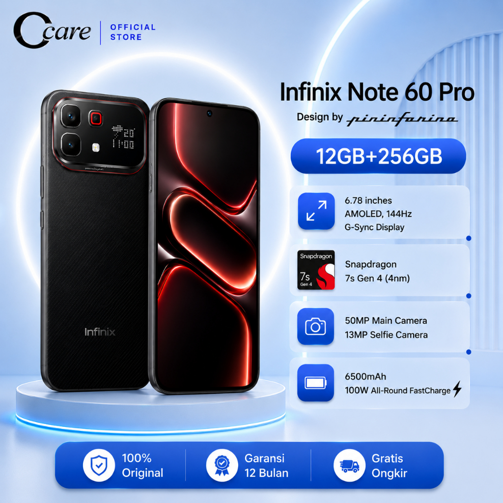 Infinix Note 60 Pro Smartphone 12/256GB Pininfaria Edition | Snapdragon 7s Gen 4 | 24GB Extended RAM