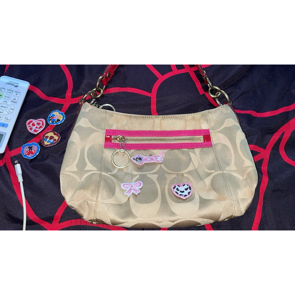 tas coach poppy pink