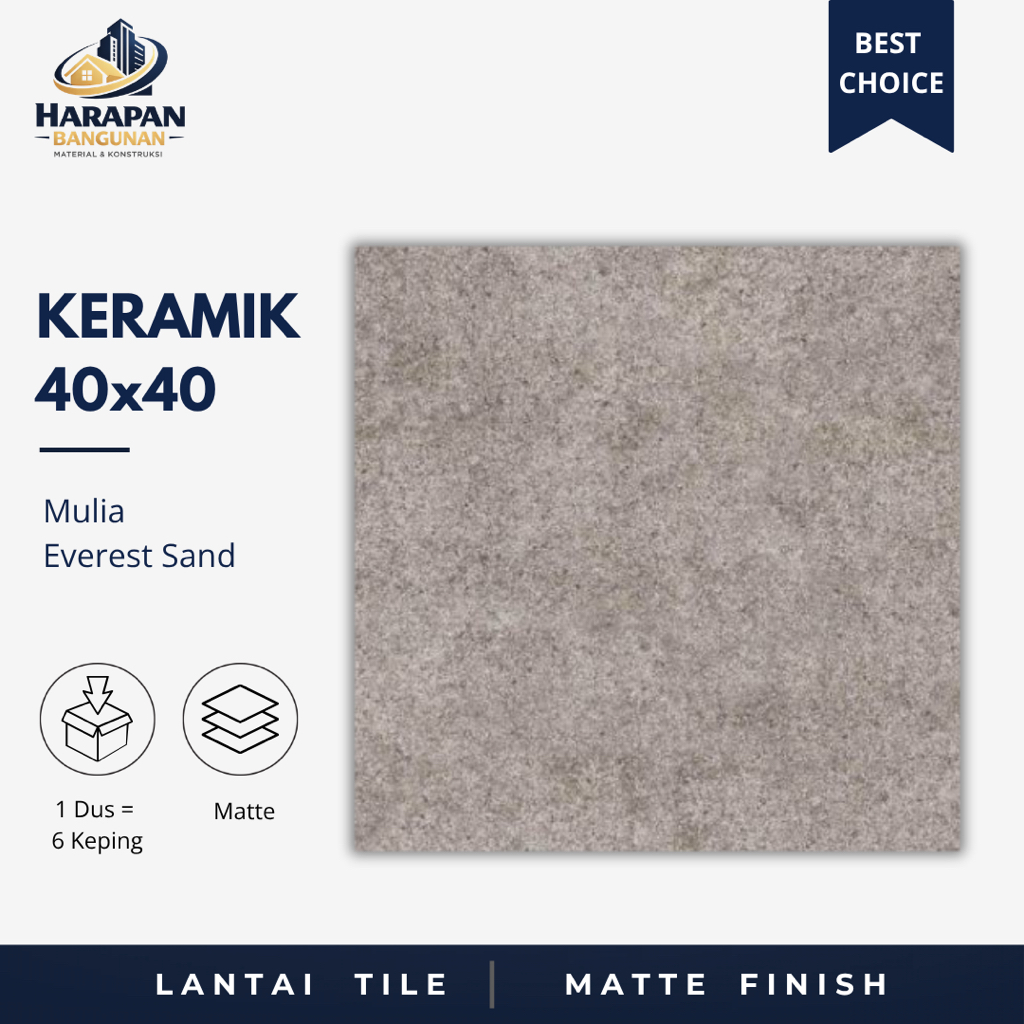 Keramik Lantai 40x40 Mulia Everest Sand