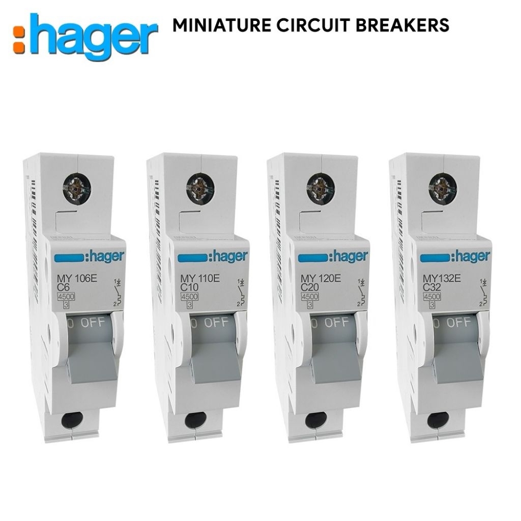 Mcb Hager 1p 6a ,10a ,16a,20a ,25a,32a/ Hager 1phase 6a / Mcb merek Hager tipe  1phase 6A-32A ,
