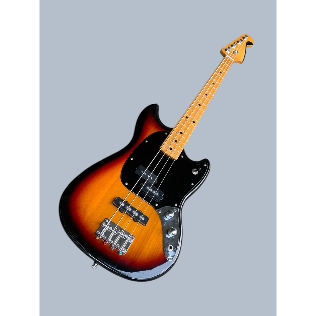 Bass 4 strings jazz bass mustang style short scale pendek anak