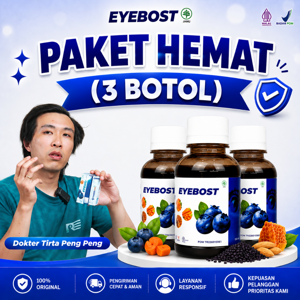 [Official Store] Eyebost Vitamin Mata Original Membantu Menjaga Kesehatan Mata BPOM & Halal