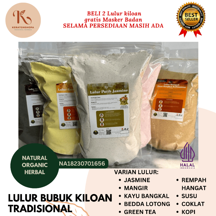 LULUR KILOAN / LULUR TRADISIONAL/ BEDDA LOTONG/ SCRUB BADAN/ PEMUTIH KULIT