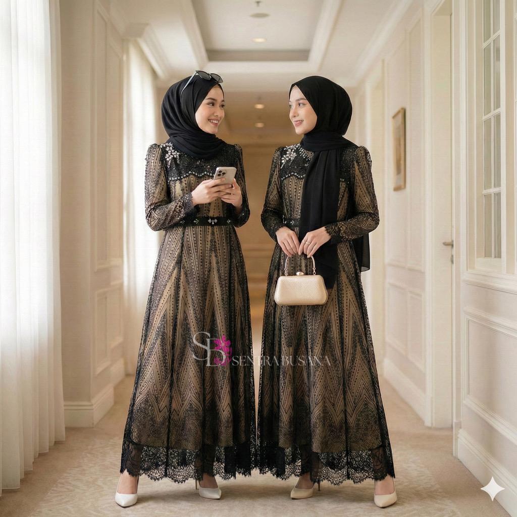 Gamis Maxi Tile Payet Permata Baju Busana Muslim 76591 23
