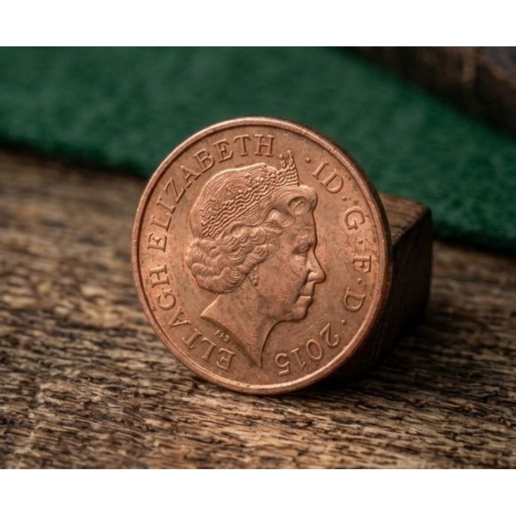 Koin Kuno Inggris United Kingdom 2 Pence 2015 Elizabeth II - Original
