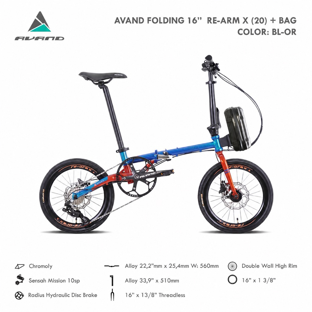 Sepeda Lipat Avand 16" Re-Arm X
