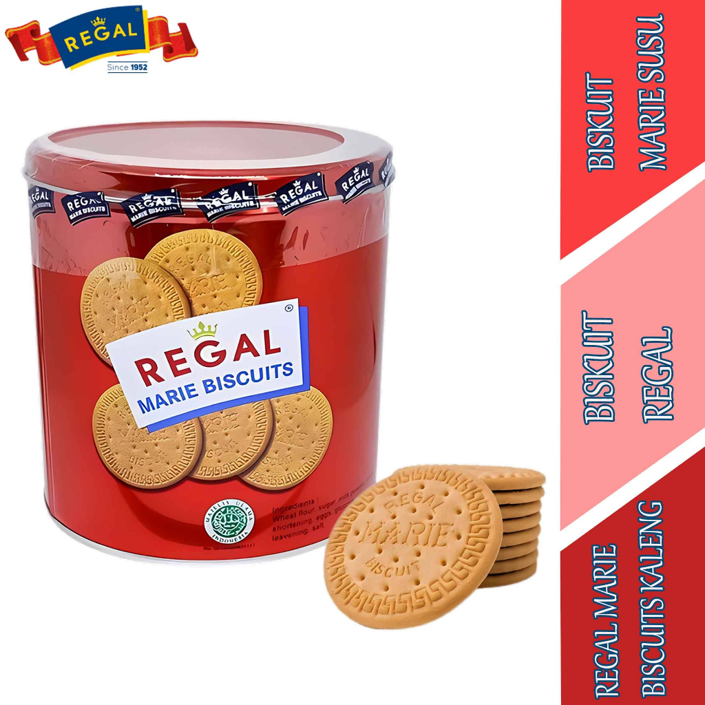Regal Marie Biscuits Kaleng - Biskuit Marie Regal - Biskuit Marie Susu - 550gr