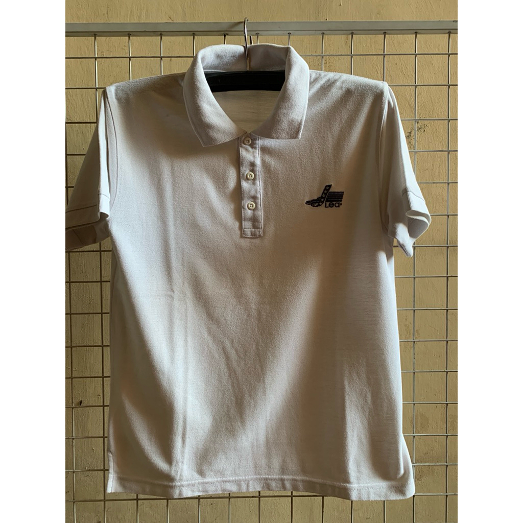 Polo Shirt Lea Putih - Kaos Kerah Lea