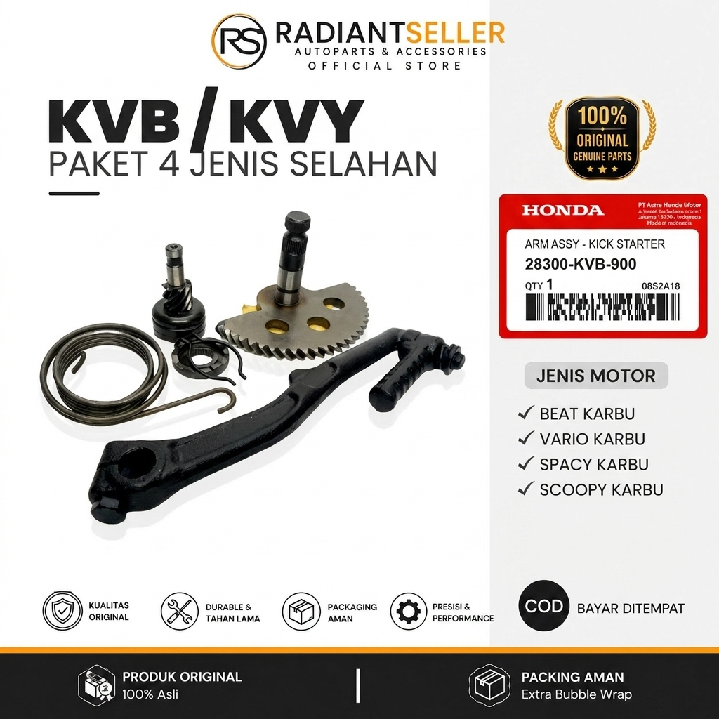 (HEMAT) PAKET KOMPLIT HONDA BEAT KARBU STARTER KASAR VARIO SPACY SCOOPY / AS SLAH + ENGKOLAN + GIGI 