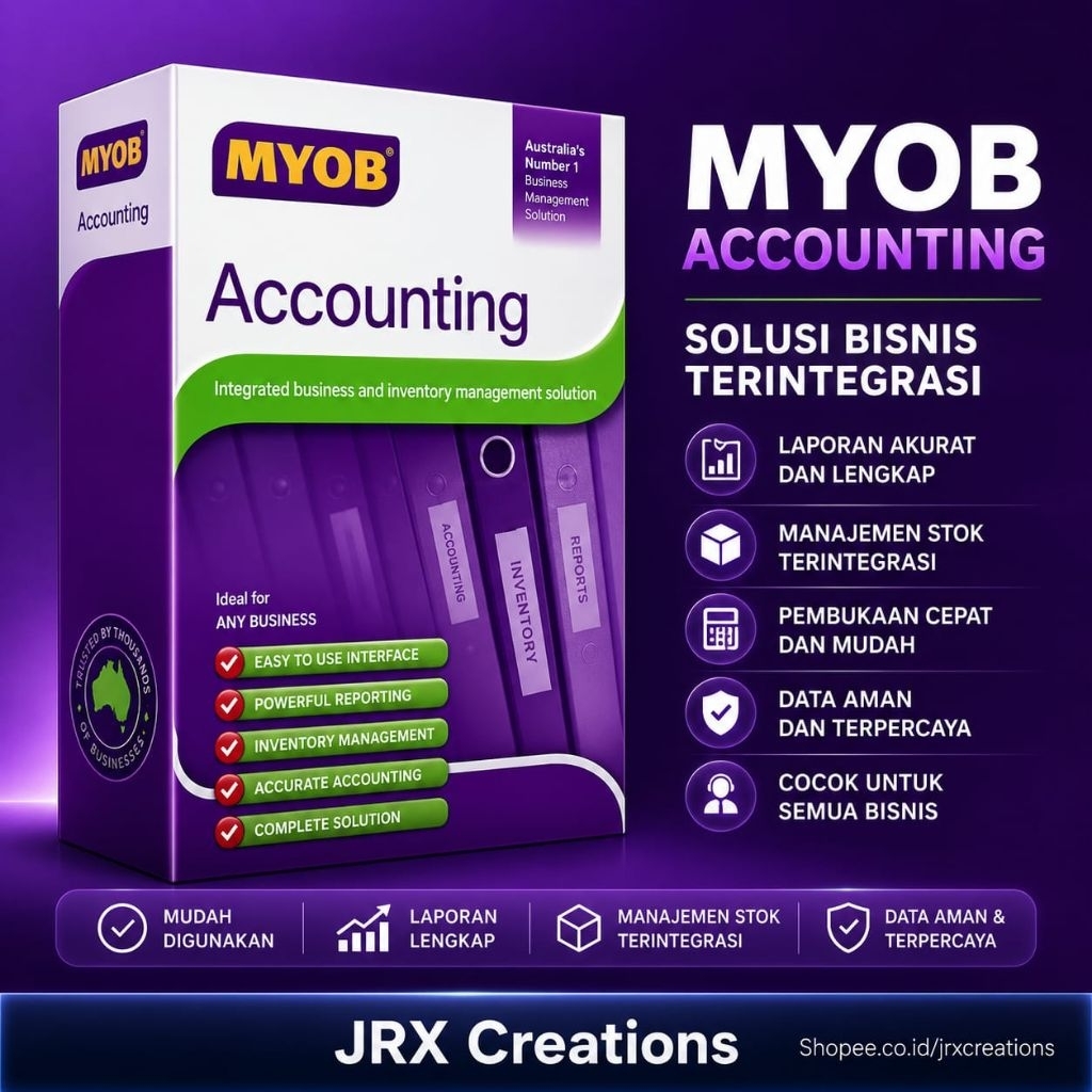 MYOB Accounting Pro Versi 18 - Aplikasi Akunting dan Jurnal Perusahaan Windows Akuntansi Premium