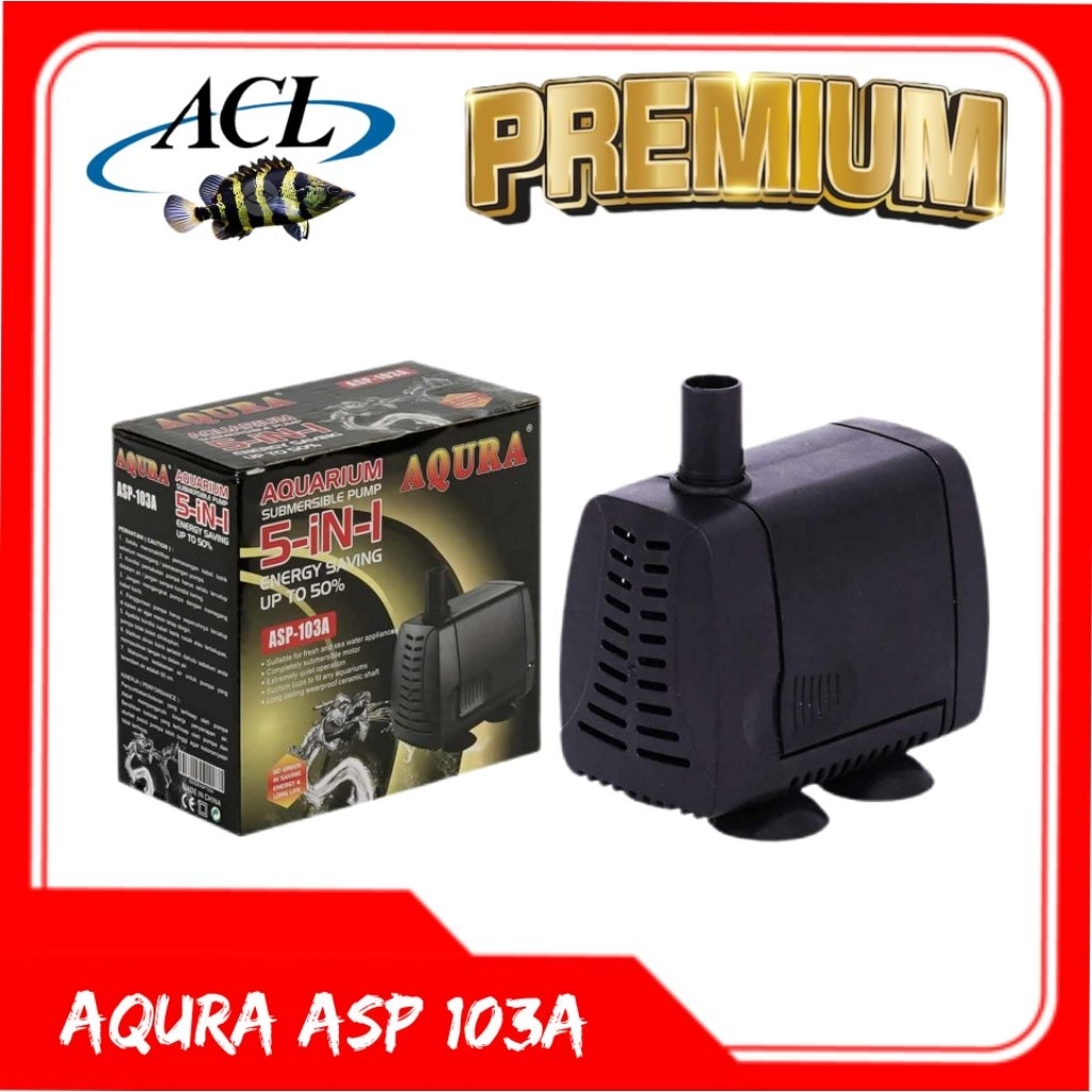 aqura asp 103a pompa kolam mesin celup air aquarium/kolam