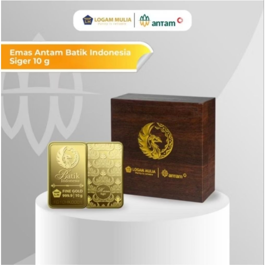 Antam Batik 10 gram Limited Segel ORI SALE Emas Logam mulia