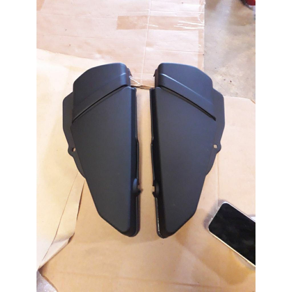 cover box aki yamaha rx king warna hitam doff