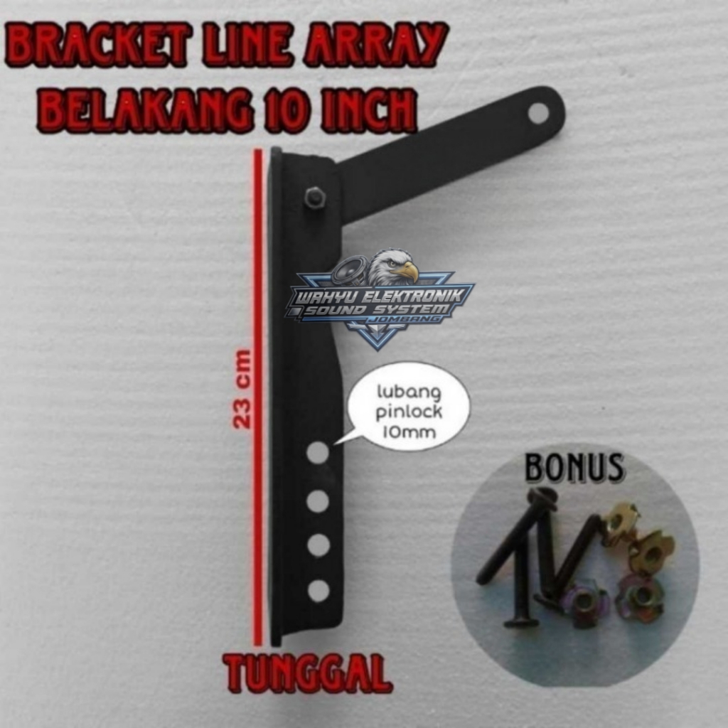 Bracket Gantung BOX LINE ARRAY 10'' / Breket 10 inch (BELAKANG) Bahan Diral Almunium