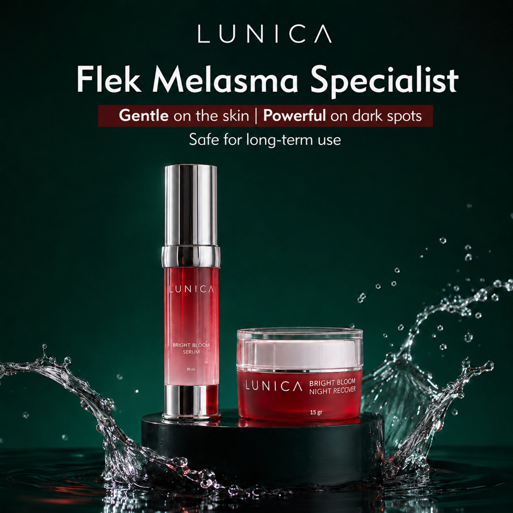 LUNICA Bundle | Bright Bloom Serum & Advanced Nano Cream Krim Flek Hitam, Melasma, Bekas Jerawat Ski