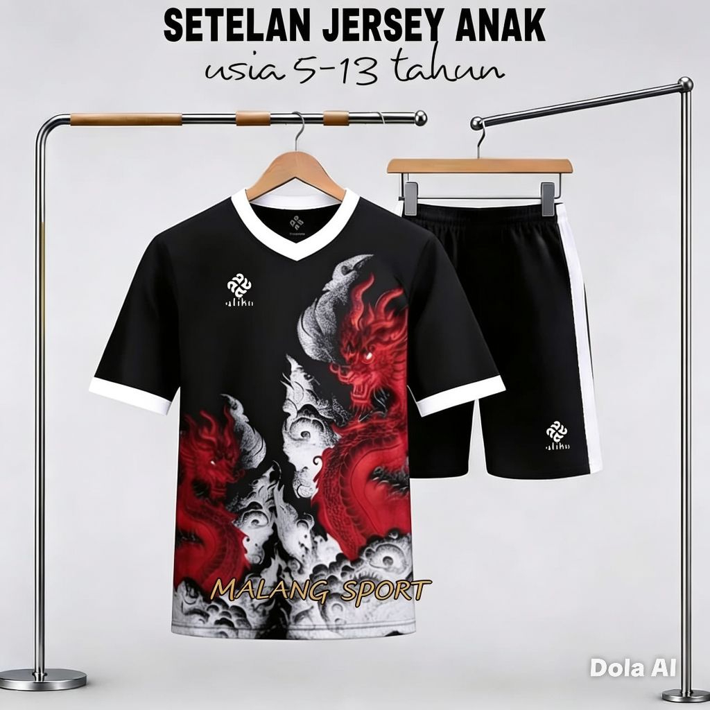 Terbaru stelan jersy bola anak baju bola futsal Voli SSB junior putra putri seet baju celana