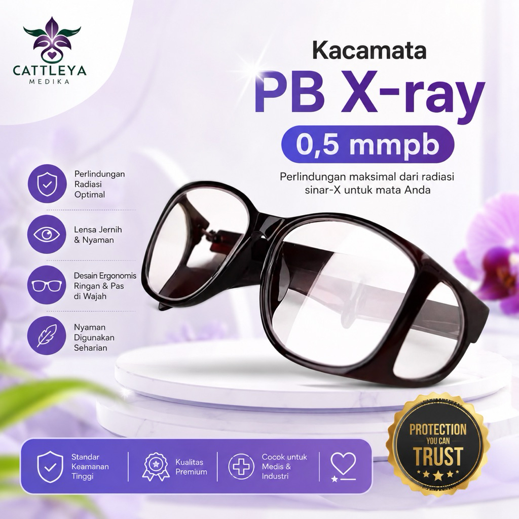 KACAMATA PB RADIOLOGI XRAY 0,5mm / KACAMATA PELINDUNG RADIASI SINAR XRAY 0,5mm