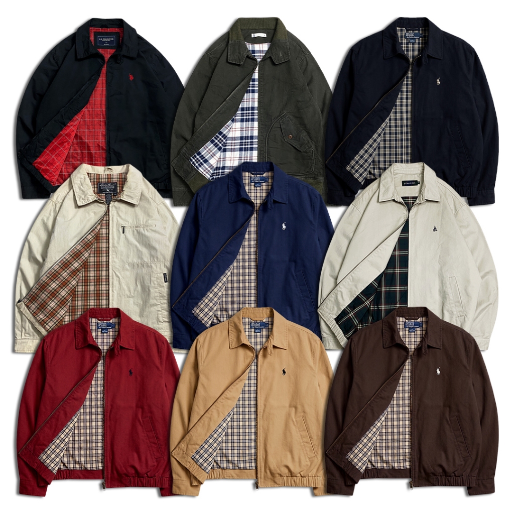 VINTAGE HARRINGTON JACKET | GANA PASSION - Bomber Flight Casual Work Jaket Pria Outer Tartan Wool