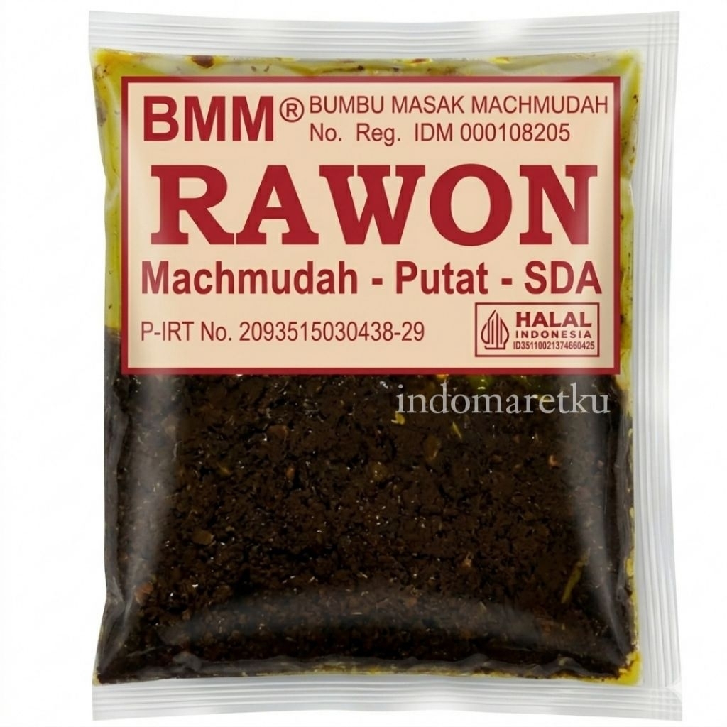 Bumbu Machmudah BMM Rawon 55g Bumbu Masak Instan Pasta Basah Daging Sapi Kuah Hitam Jawa Timur Iga K