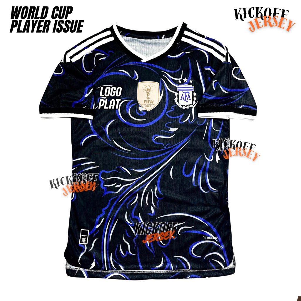 (PLAYER ISSUE) JERSEY ARGENTINA AWAY WORLD CUP 2026 2027 PI FULL PATCH PIALA DUNIA 2026 2027